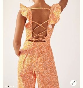 Hutch Orange Matchsticks Jumpsuit Anthropologie